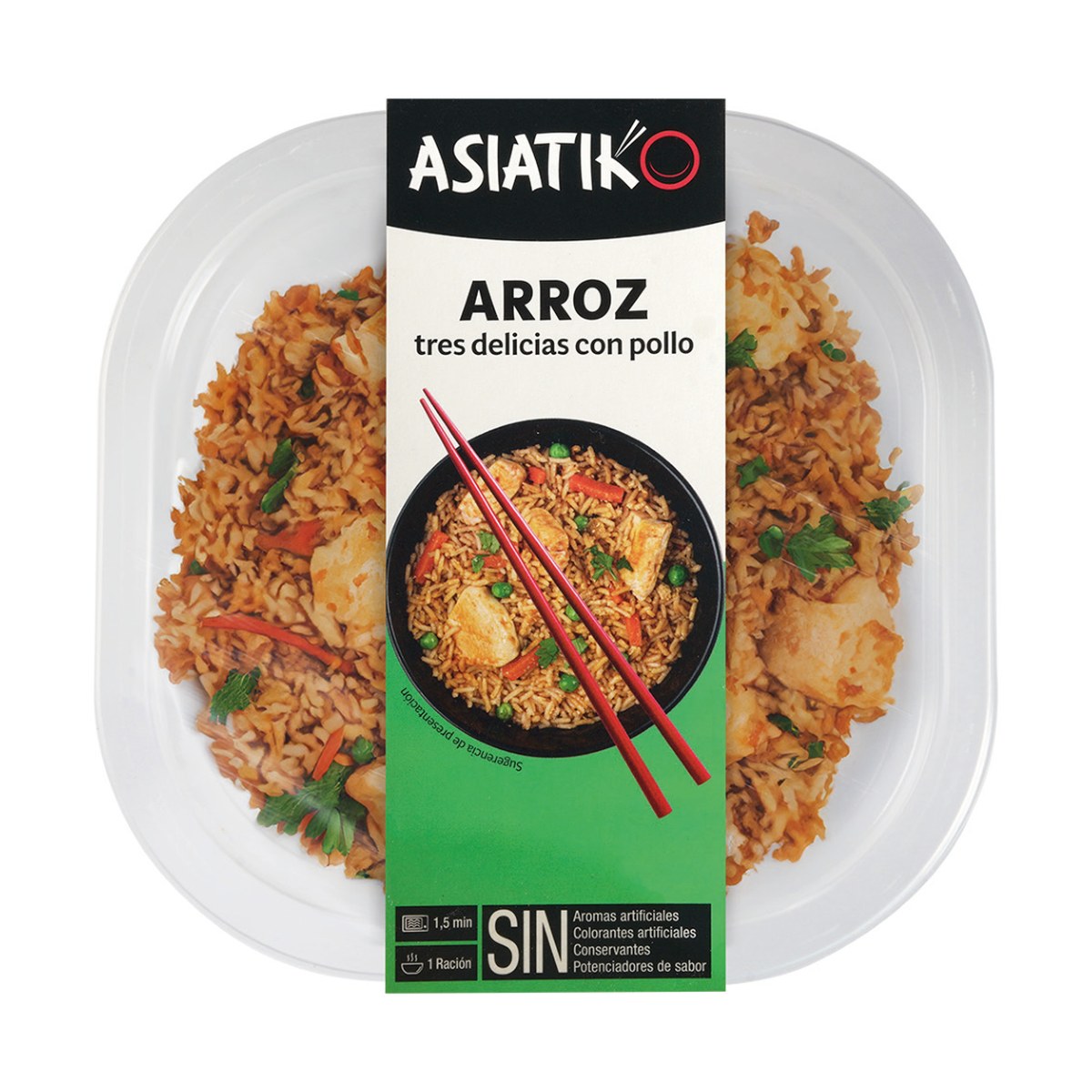 Arroz tres delicias con pollo