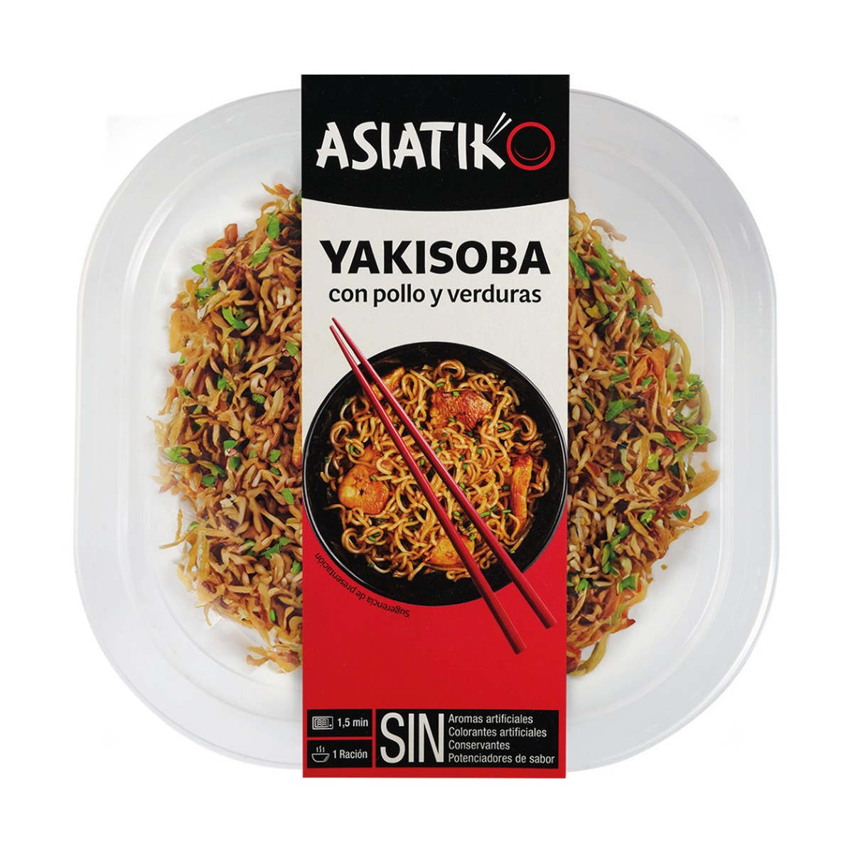 Yakisoba con pollo y verduras